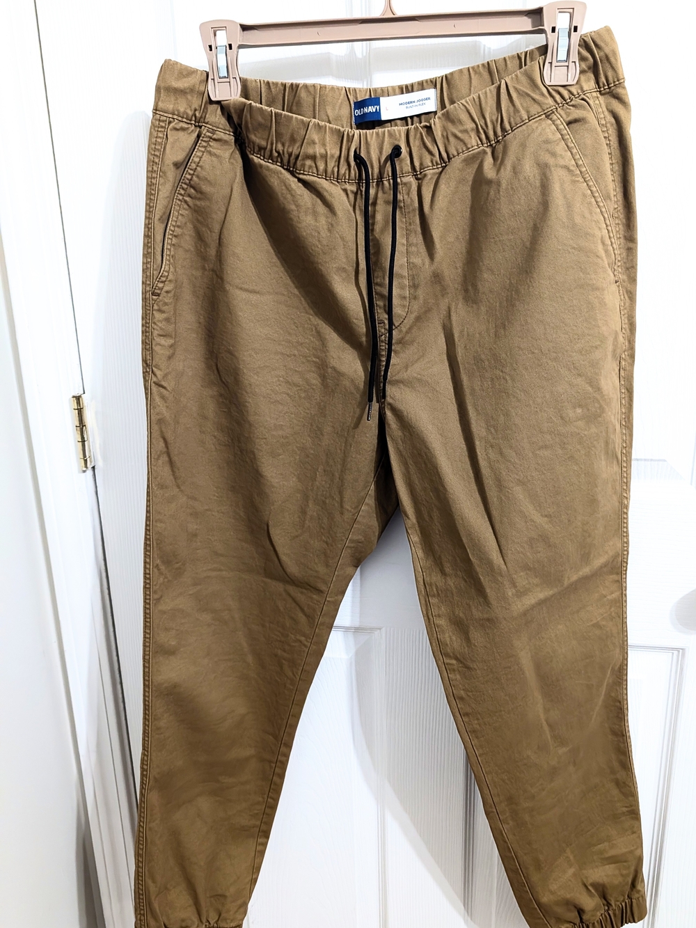 Old Navy Tan Modern Jogger with Black Drawcords